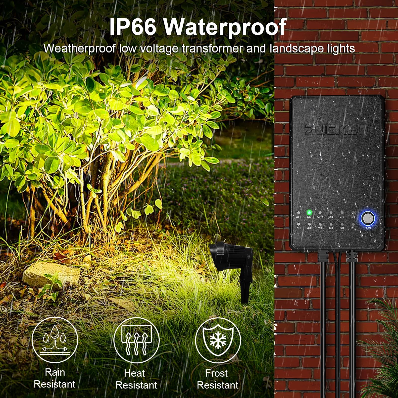 All-in-One Landscape Lighting Kit, 5W LED Low Voltage Landscape Lights