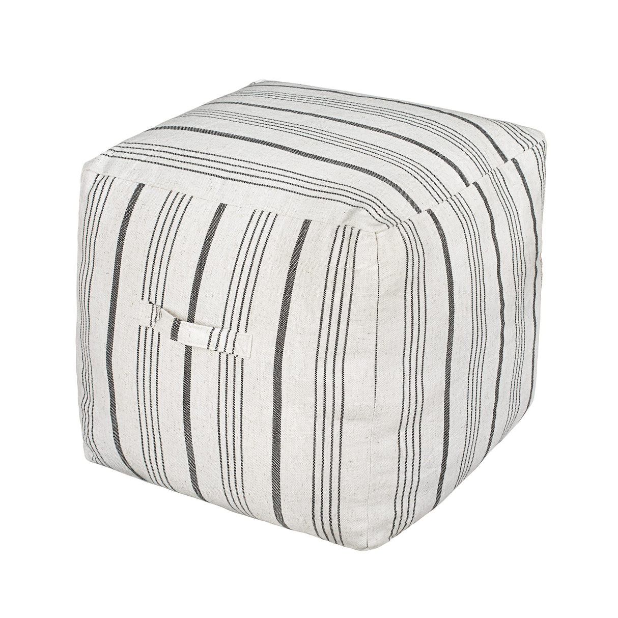 Unstuffed Farmhouse Pouf Cover for Living Room, Storage Bean Bag Cubes