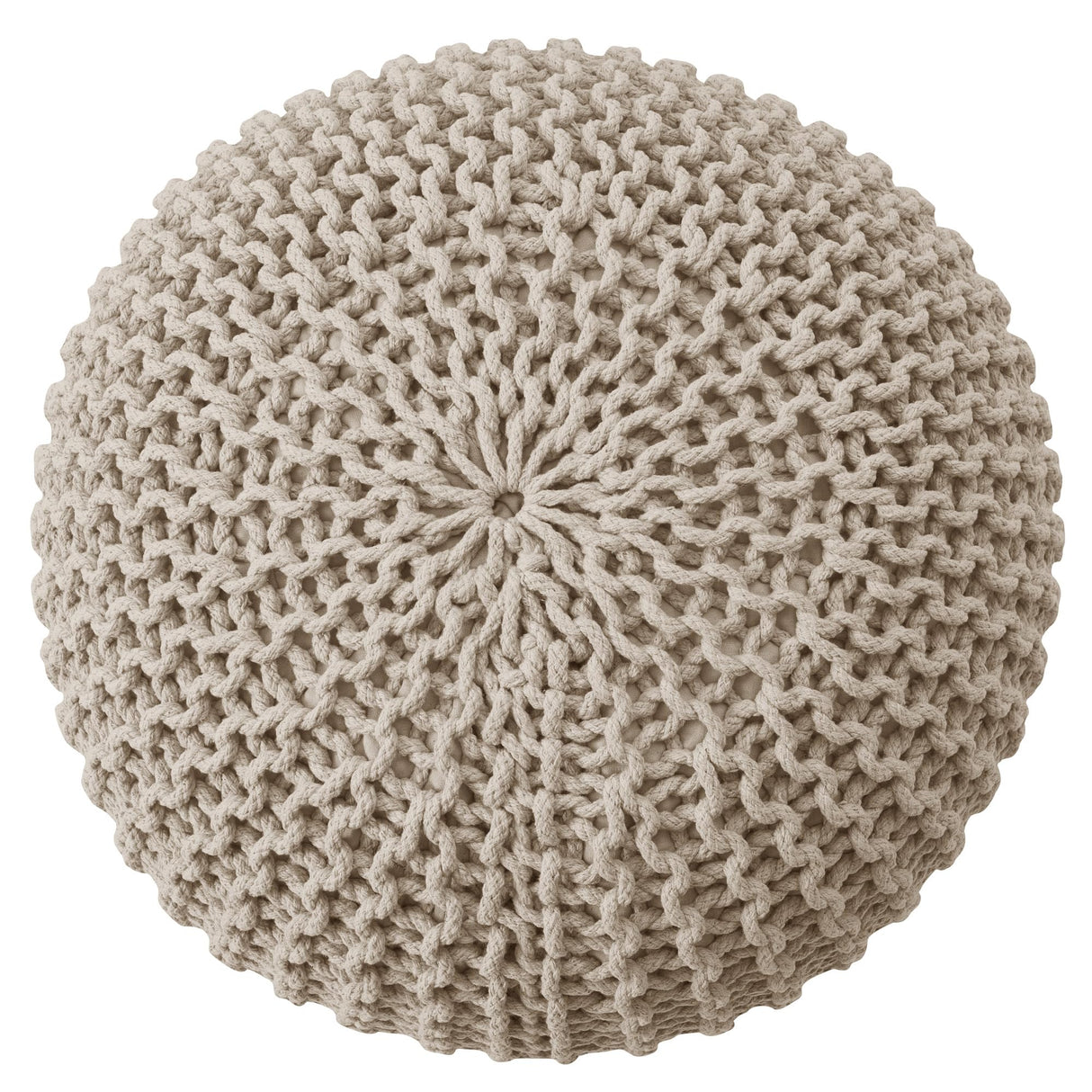 Foot Rest Stuffed – 20” Diameter x 14” Tall Cozy Floor Pouf for Living Room, Bedroom,