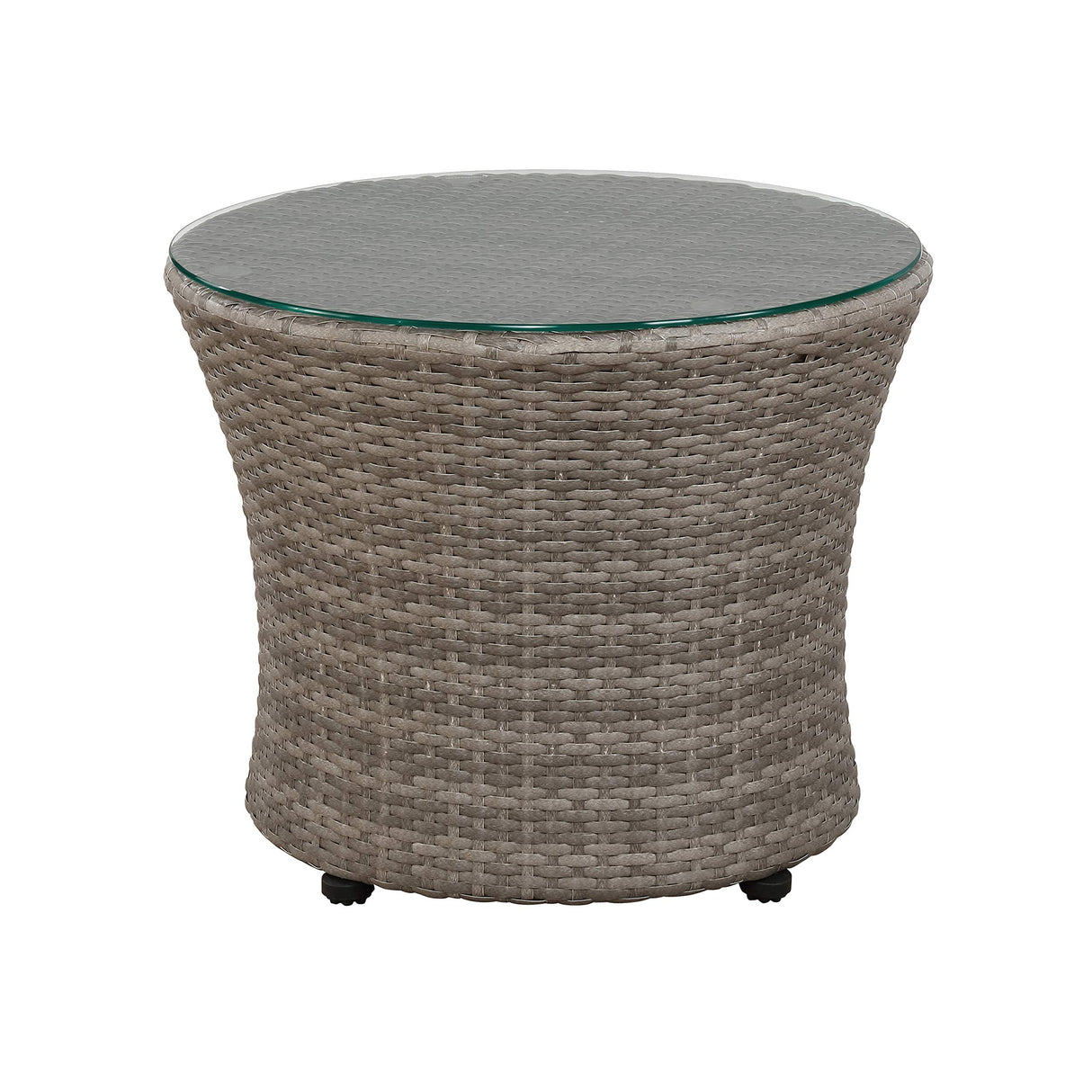 All-Weather Wicker 2-Person Outdoor Patio Conversation Set - Gray Resin Wicker