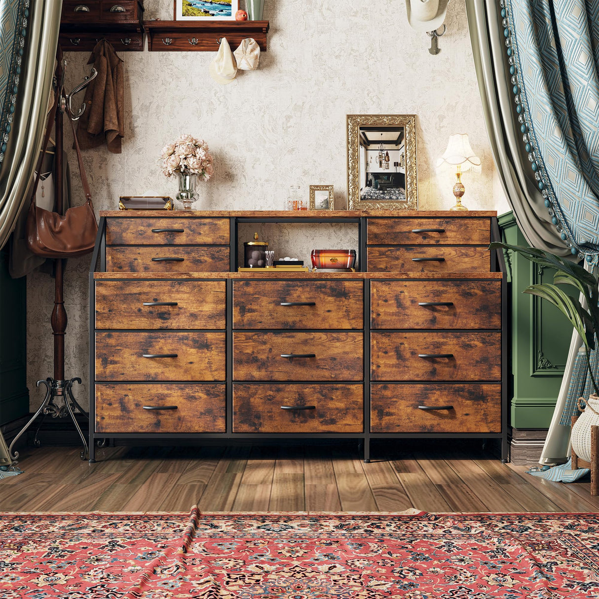 Inch Wide Dresser for Bedroom, Dressers & Chests of Drawers with 13 Fabric Drawers