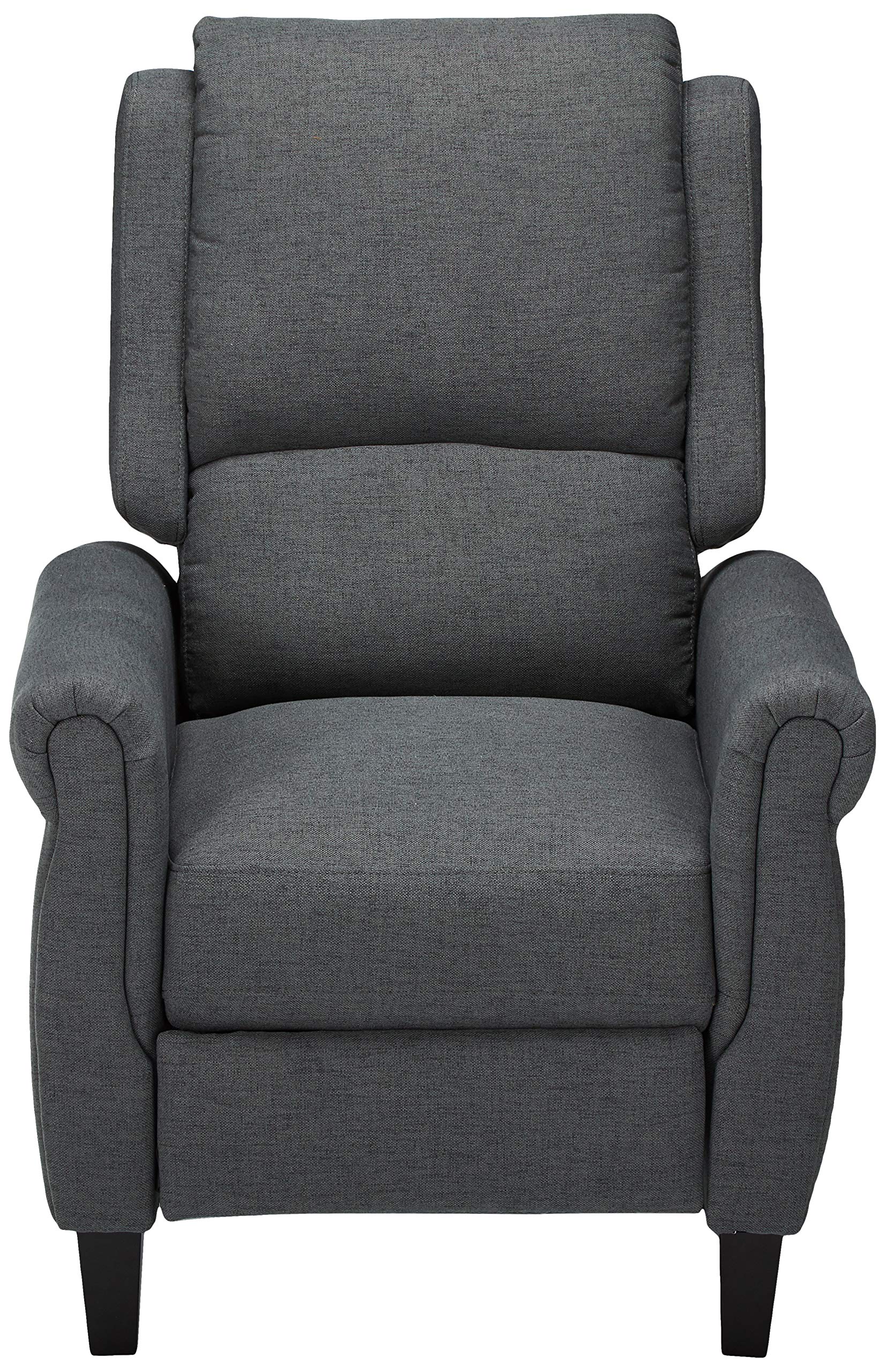 ModHaven Charcoal Fabric Recliner Chair – Handcrafted with Birch Legs