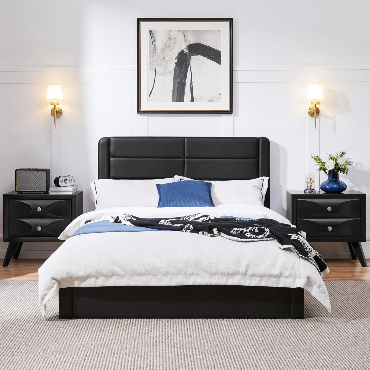 Nightstand with 2 Drawers, Almost Fully-Assembled Nightstand