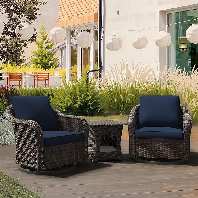4 Pieces Outdoor Patio Conversation Furniture Set - 55" PE Rattan Sofa | Coffee Table