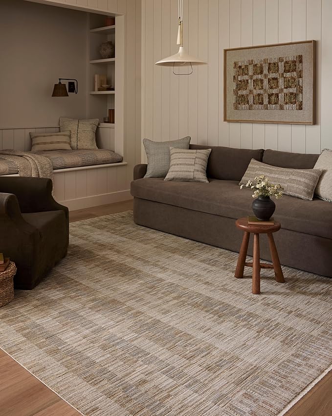 Amber Lewis Cali Collection CIL-02 Natural/Slate Area Rug