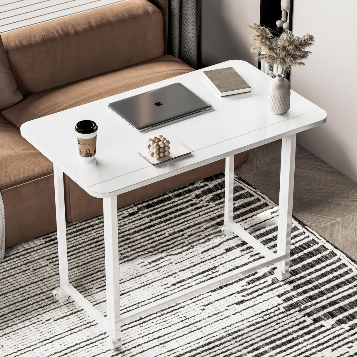 Folding Desk,Not Require Assembly,Small Foldable Desk 31.5" for Small Spaces