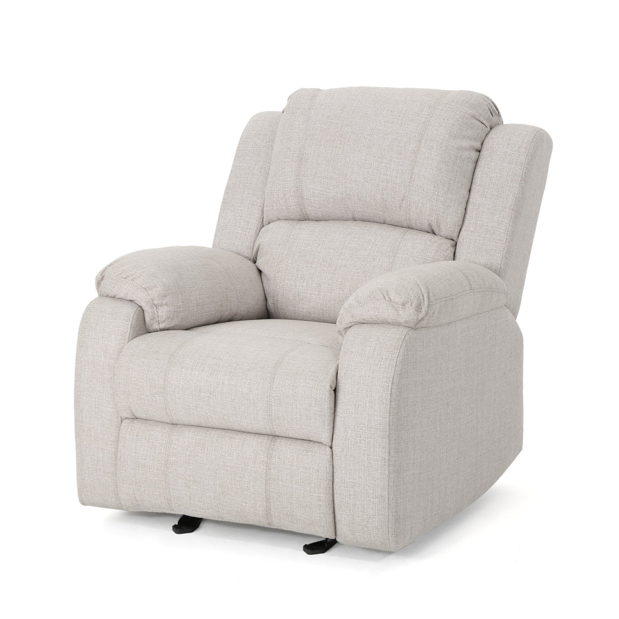 Knight Home Michelle Gliding Recliner,Stainless Steel, Beige + Black