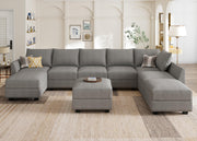 Oversized Modular Sectional Sofa with Storage Seats Reversible Sectional Couch