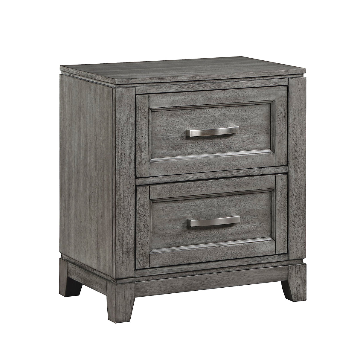 Bertillon 2-Drawer Nightstand, Gray
