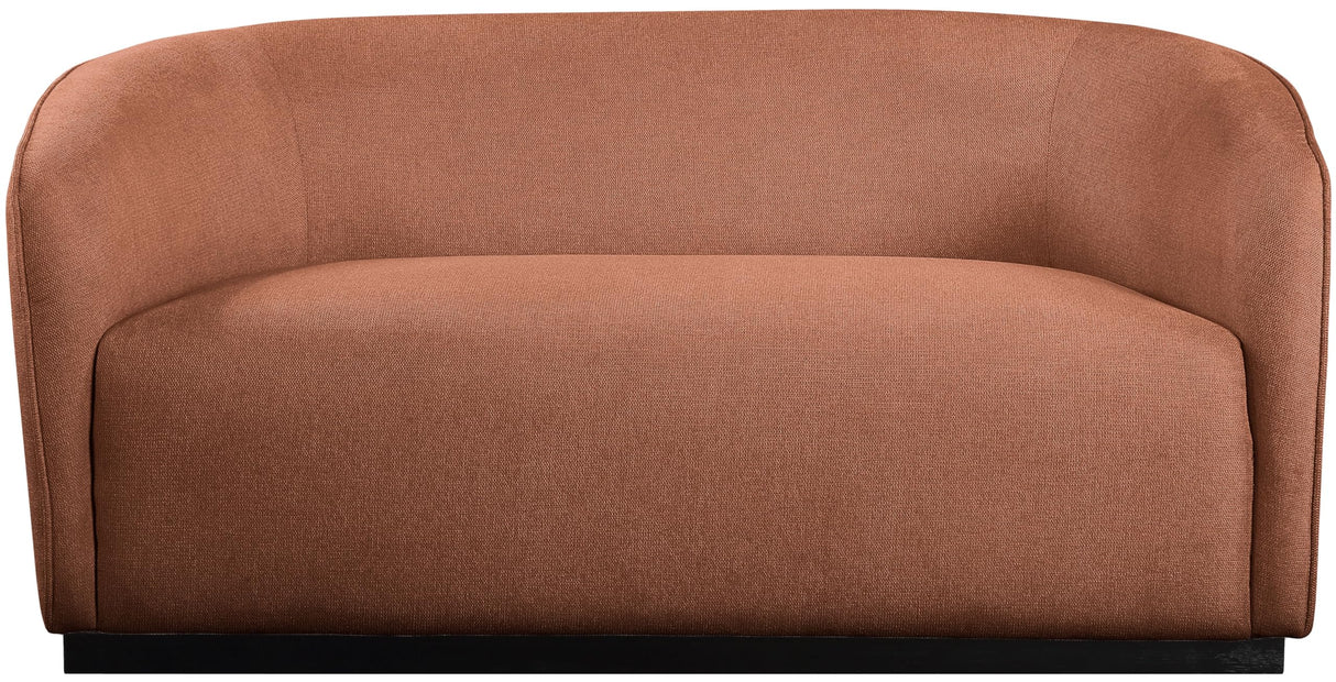 675Cognac-L Mylah Collection Modern | Contemporary Loveseat with Soft