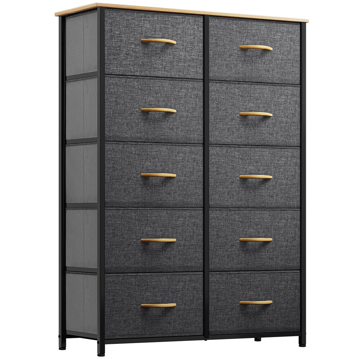 10-Drawer Dresser, Fabric Storage Tower, Tall Dresser for Living Room, Hallway, Closets,