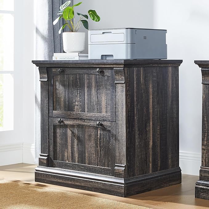 Farmhouse File Cabinet with 2 Drawers, 30" Lateral Filing Cabinet with Hanging File Folders