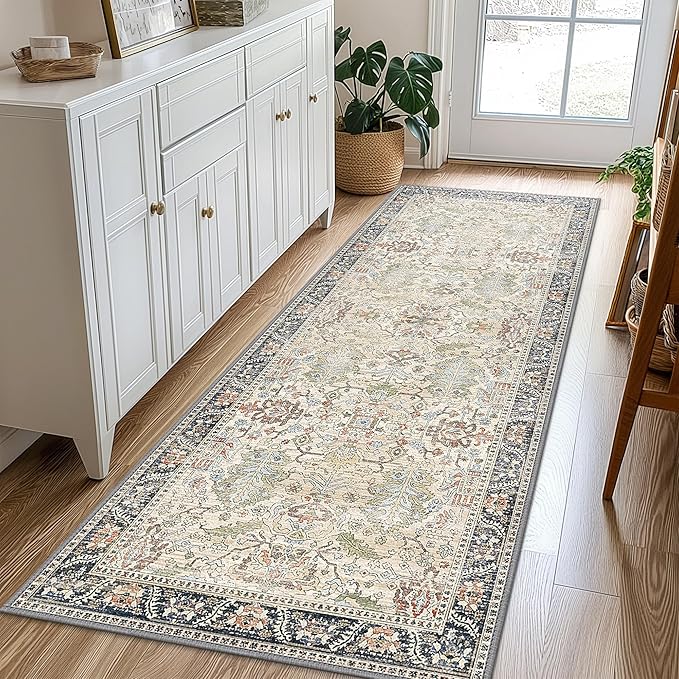 8x10 Area Rugs for Living Room, Machine Washable Rug Lightweight Low Pile