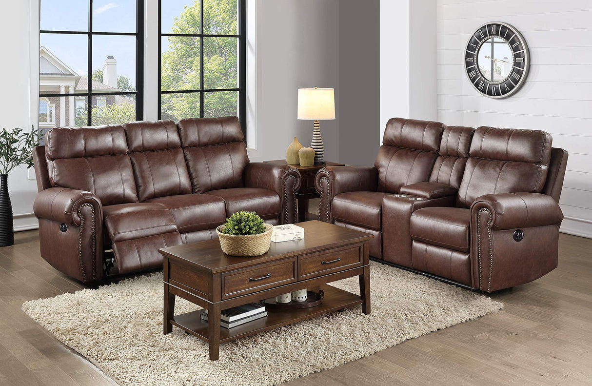 Double Reclining Loveseat, Brown