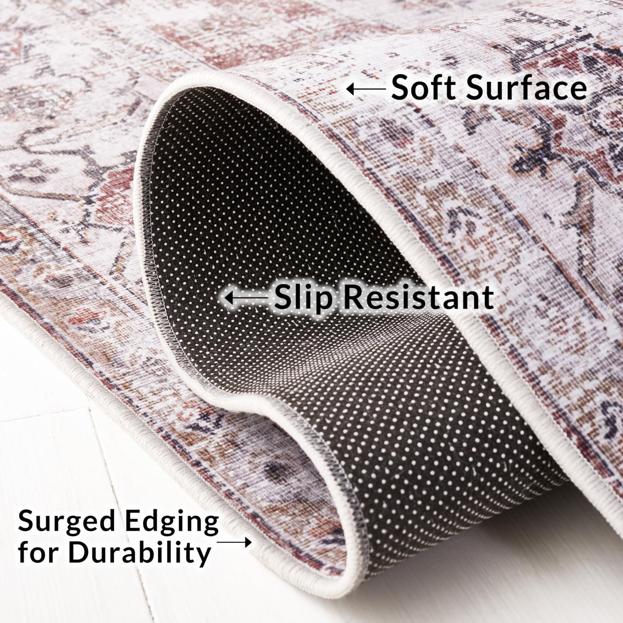 Tucson Collection Area Rug - 6' Square, Beige & Light Sage