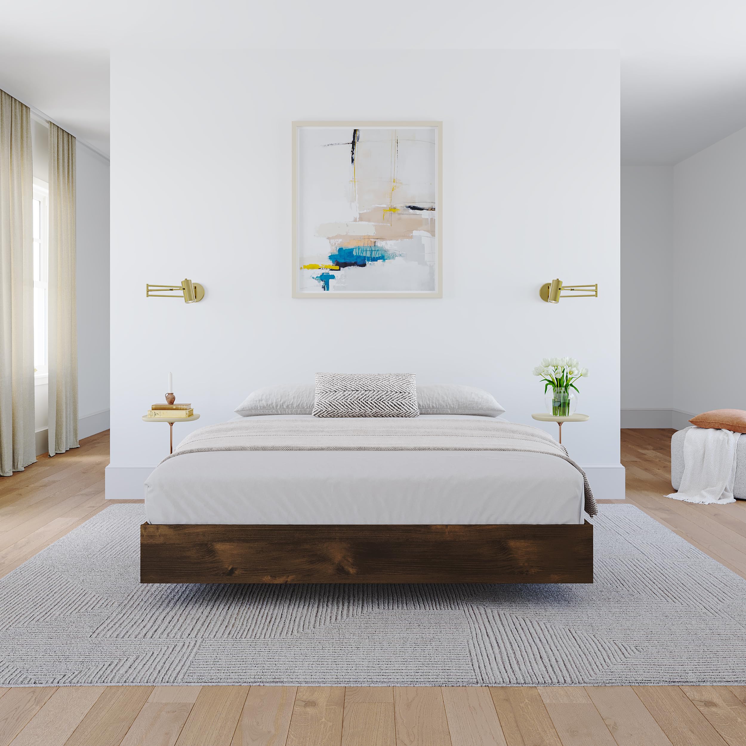 Queen Size Bed from Nexera, Truffle