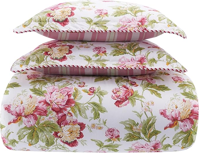 Peony 4-Piece Comforter Set, Embellished All Season Bedding