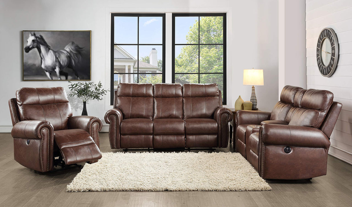 Double Reclining Loveseat, Brown