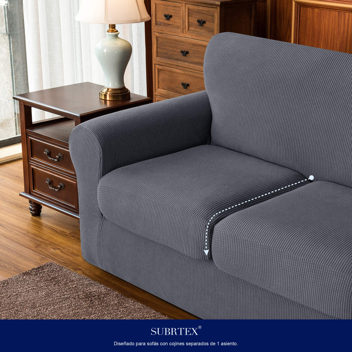 3 Piece Sofa Cover High Stretch Couch Slipcover for 2 Cushion Soft Sofa Slipcover