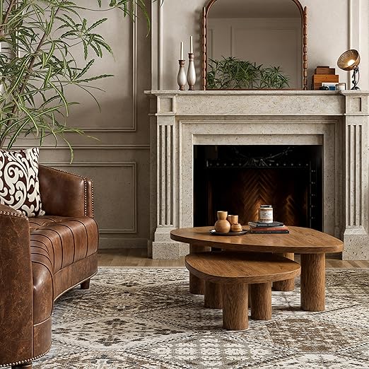 9x12 Becca Traditional Tiled Area Rug - Charcoal Faded Transitional Design