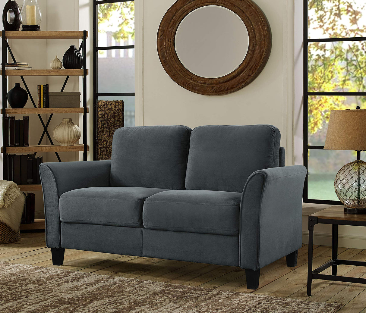 Austin Loveseat, Light Slate Grey