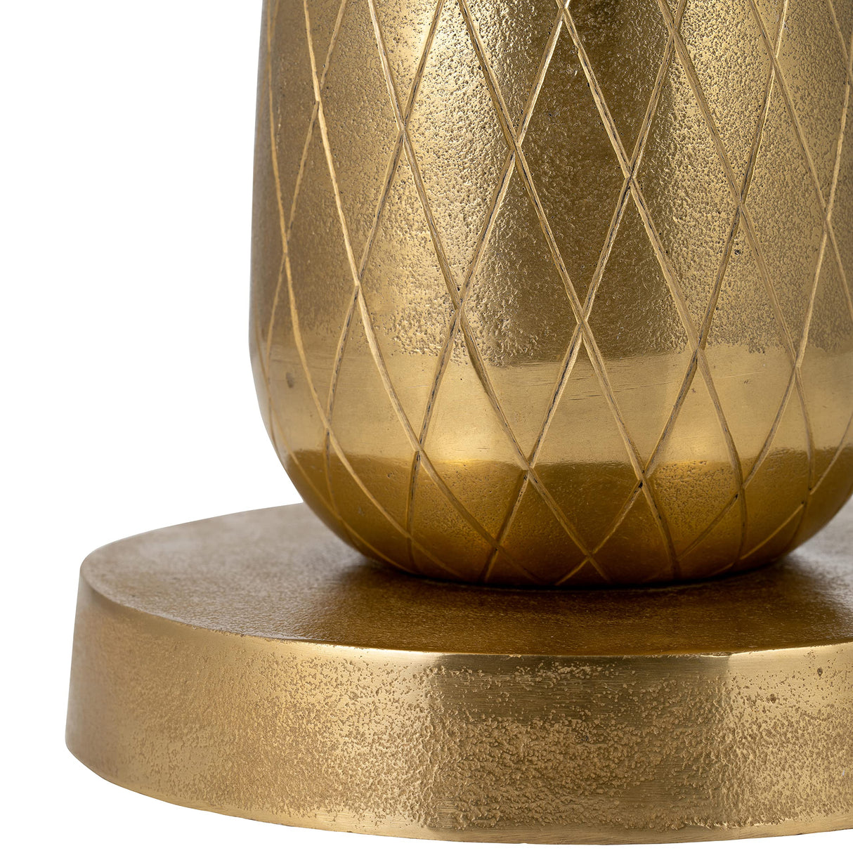 24"H Pineapple Gold Metal Side Accent Table for Your Living Room or Entryway