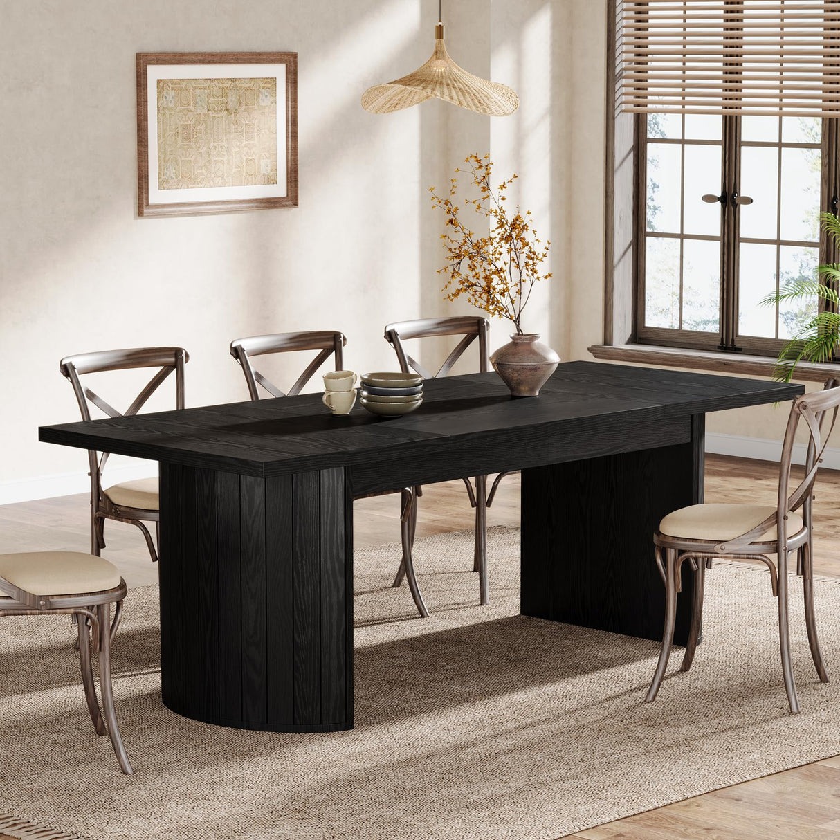 78.7" Extra Long Dining Table for 6-8 People