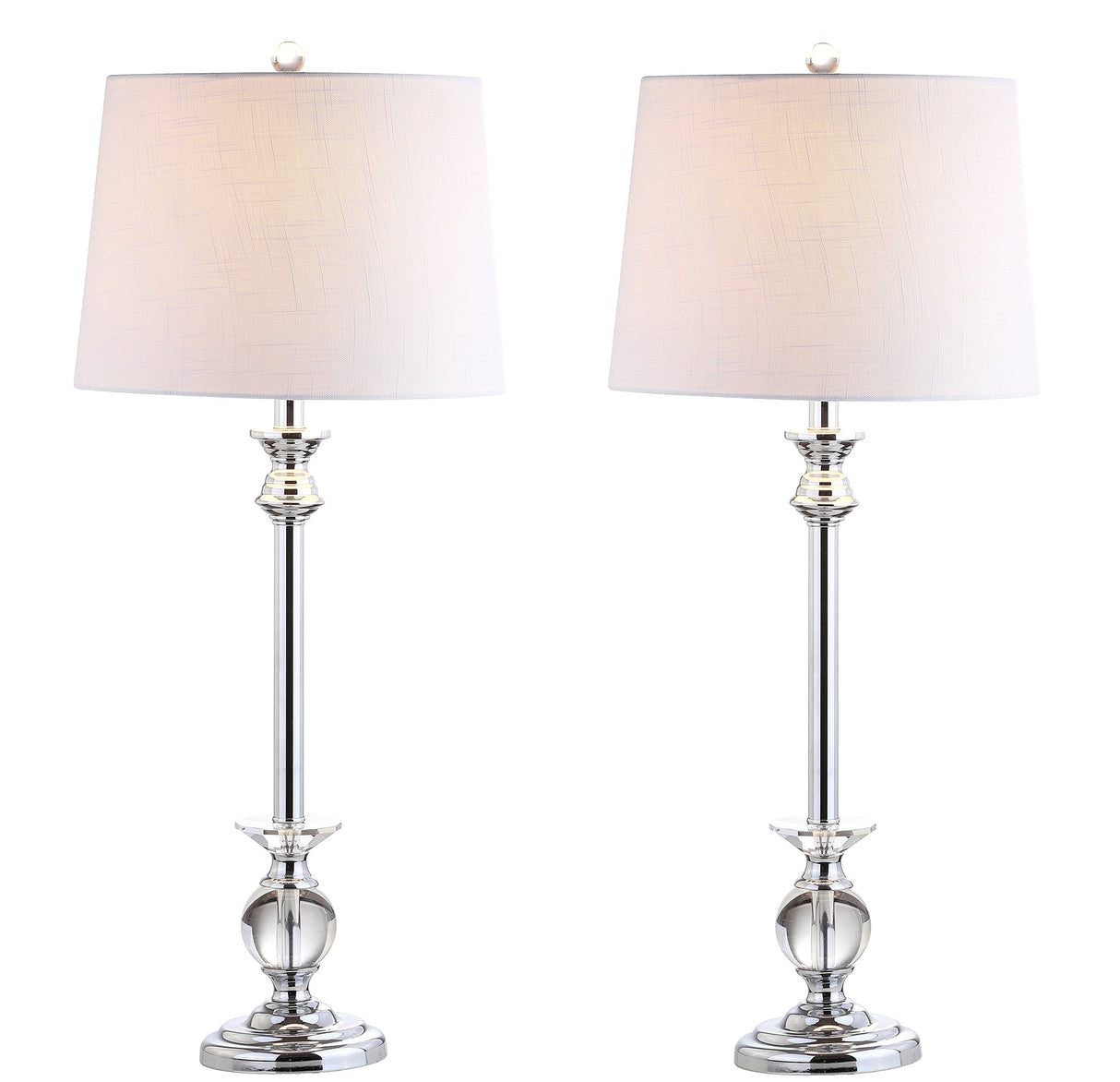 Set of 2 Table Lamps Elizabeth 33" Crystal/Metal LED Table Lamp