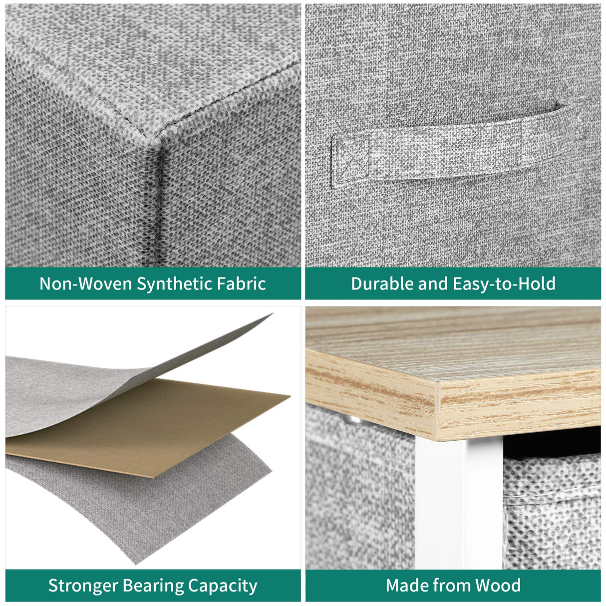 Dresser with 5 Drawers - Fabric Storage Tower, Organizer Unit for Bedroom