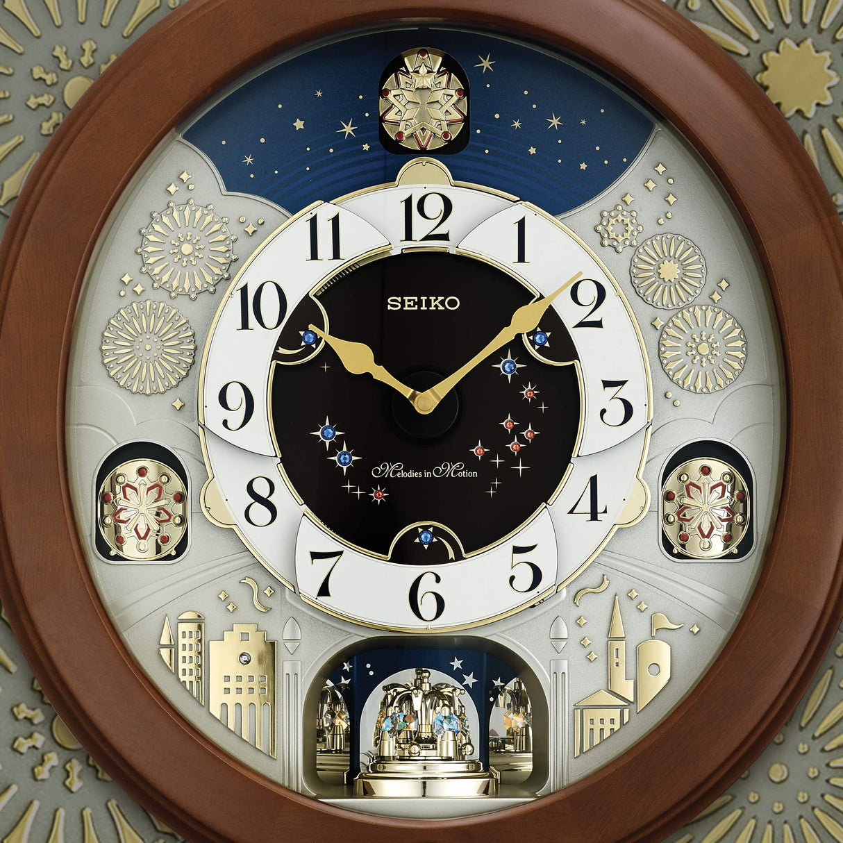 Melodies in Motion Wall Clock, Bright Starry Night