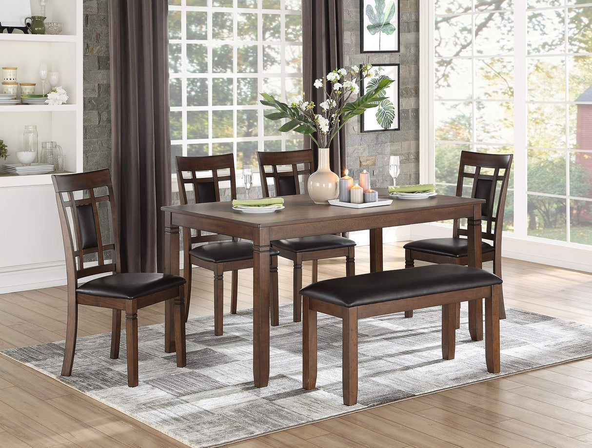 6-Piece Pack Dinette Set, Brown