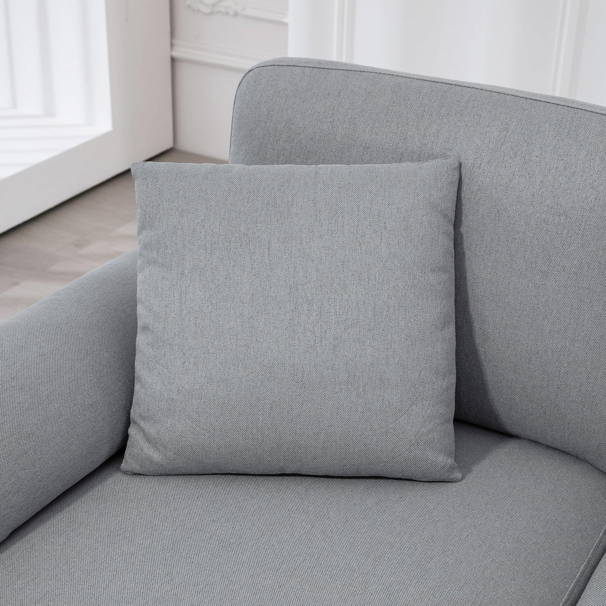 Reversible Sleeper Sofa, Modern L Shaped Sectional Sofa with Pillows