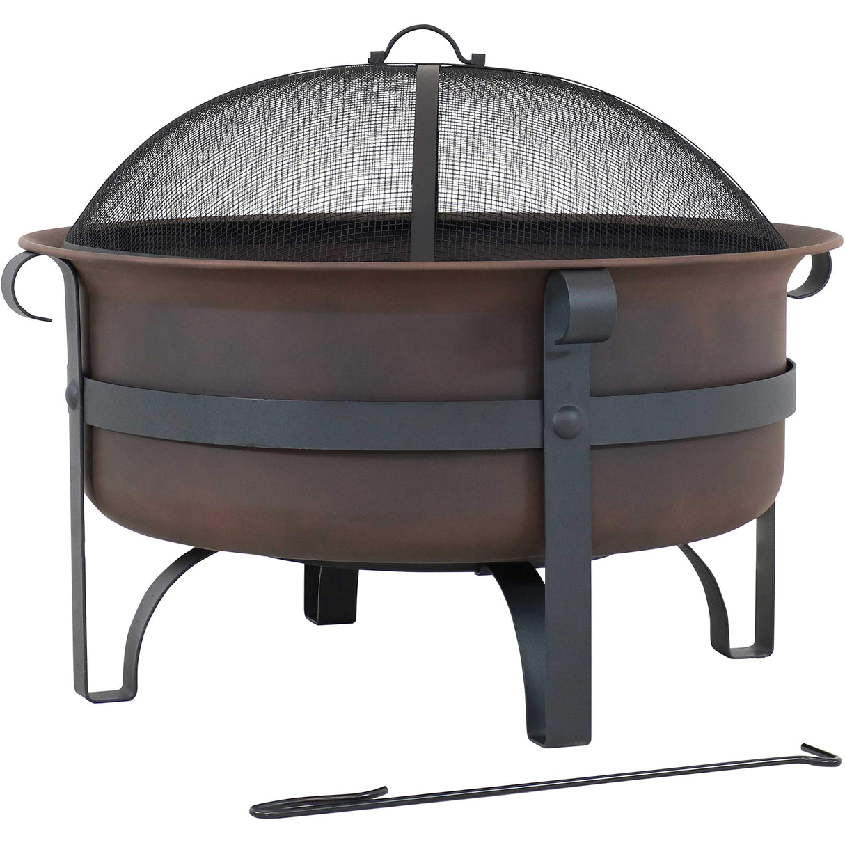 29 - Inch Wood - Burning Outdoor Fire Pit - Bronze Cauldron Wood Fire Pit - Bircata