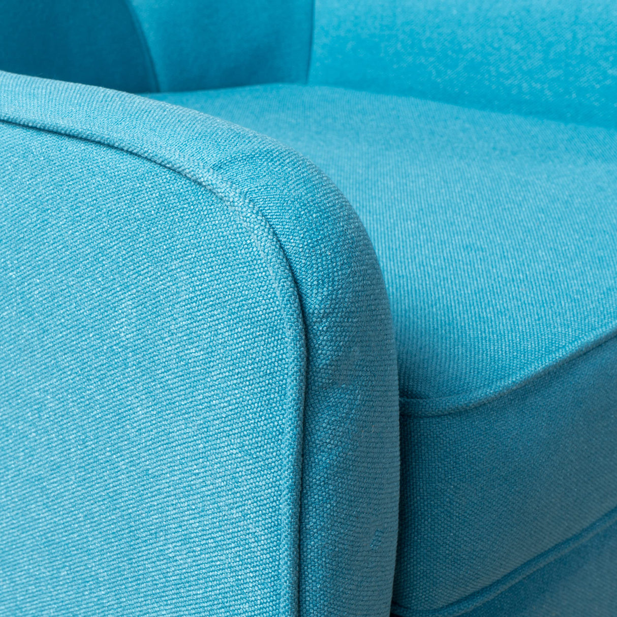 Felicity Mid-Century Fabric Arm Chairs, 2-Pcs Set, Teal