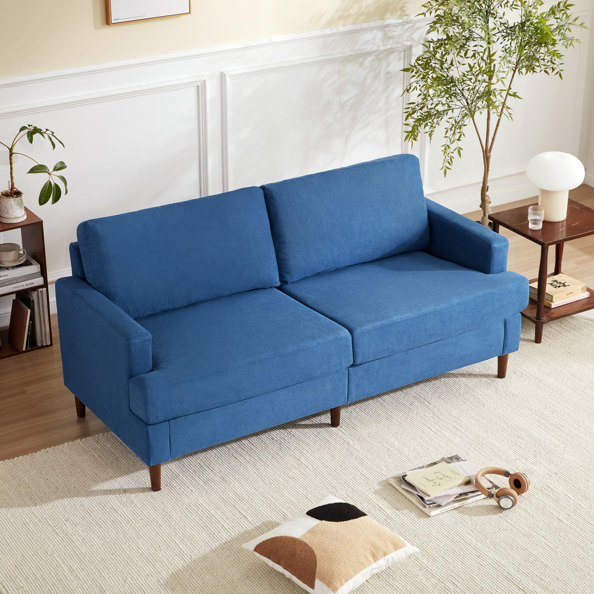 69”W Mid Century Modern Loveseat Sofa, 2 Seater Love Seat Couches for Living Room,