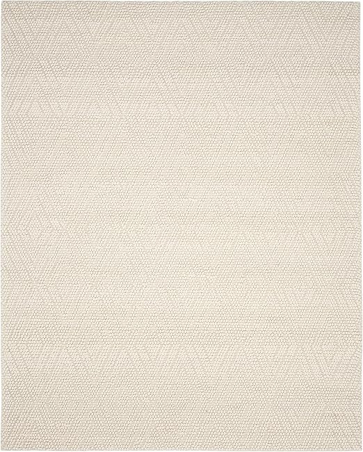 Natura Handmade Wool Area Rug 10' x 14' - Beige Flatweave for Living Room & Bedroom