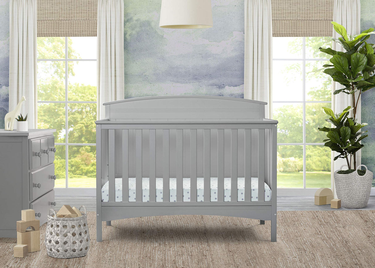 Archer Solid Panel 4-in-1 Convertible Baby Crib - Greenguard Gold Certified, Grey