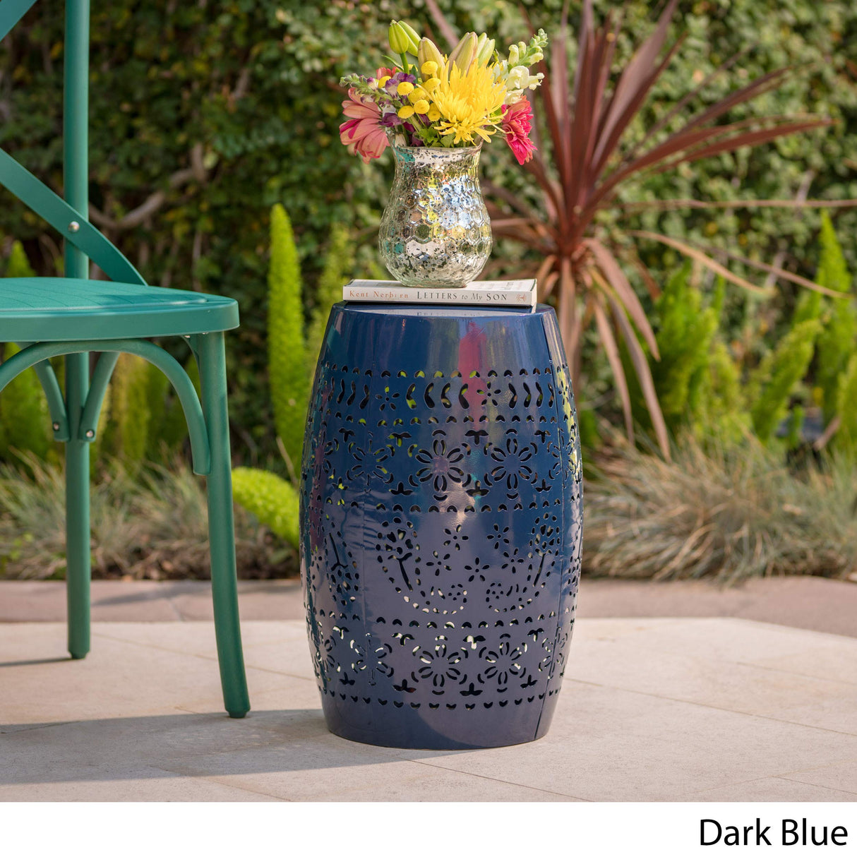 Ruby Outdoor 12" Iron Side Table