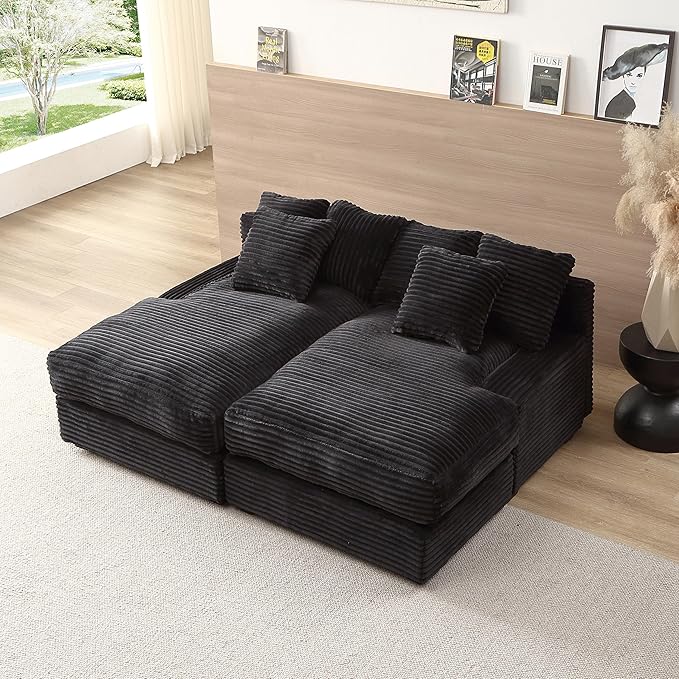 Modern Chenille Upholstered Sectional Sofas Cloud Couch