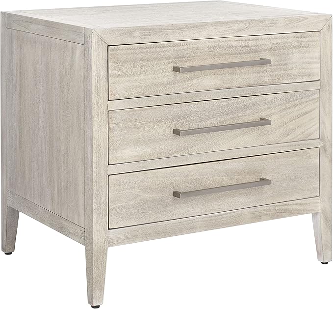 Collection Ariella Light Brown 3-Drawer Wood Nightstand Table