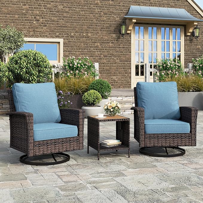 Patio Furniture Conversation Set, Outdooor Sectional, High Back Outdoor Wicker Seating Furniture