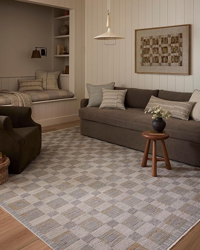 Amber Lewis Cali Collection CIL-02 Natural/Slate Area Rug