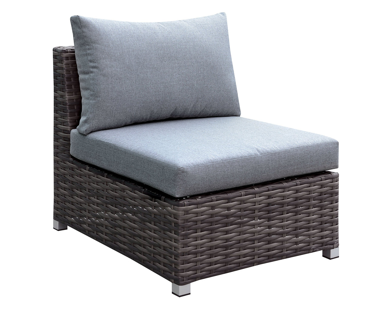 Reagan Contemporary Style Patio Sectional with Ottoman Set