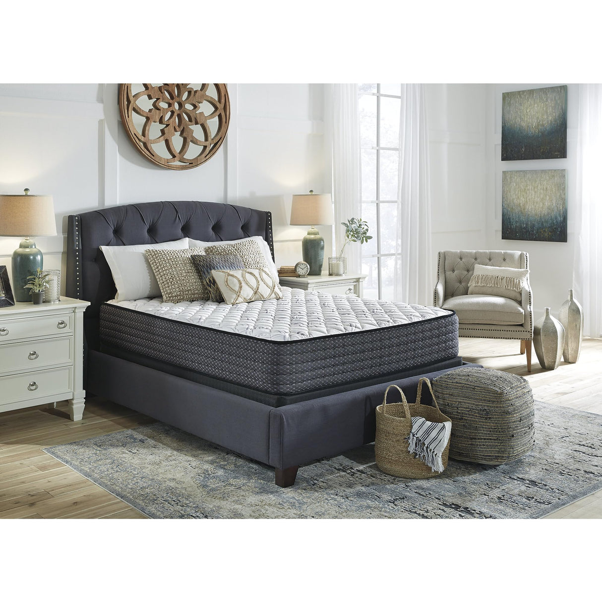 Queen Size Limited Edition 11 inch Firm Hybrid Mattress with Lumbar Support Gel Memory Foam