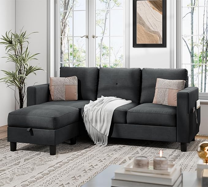 Sectional Sofas Couches for Living Room, L Shaped Couch with Storage Sofa Set