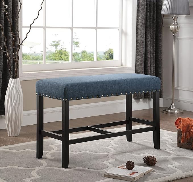 Biony Fabric Counter Height Dining Bench