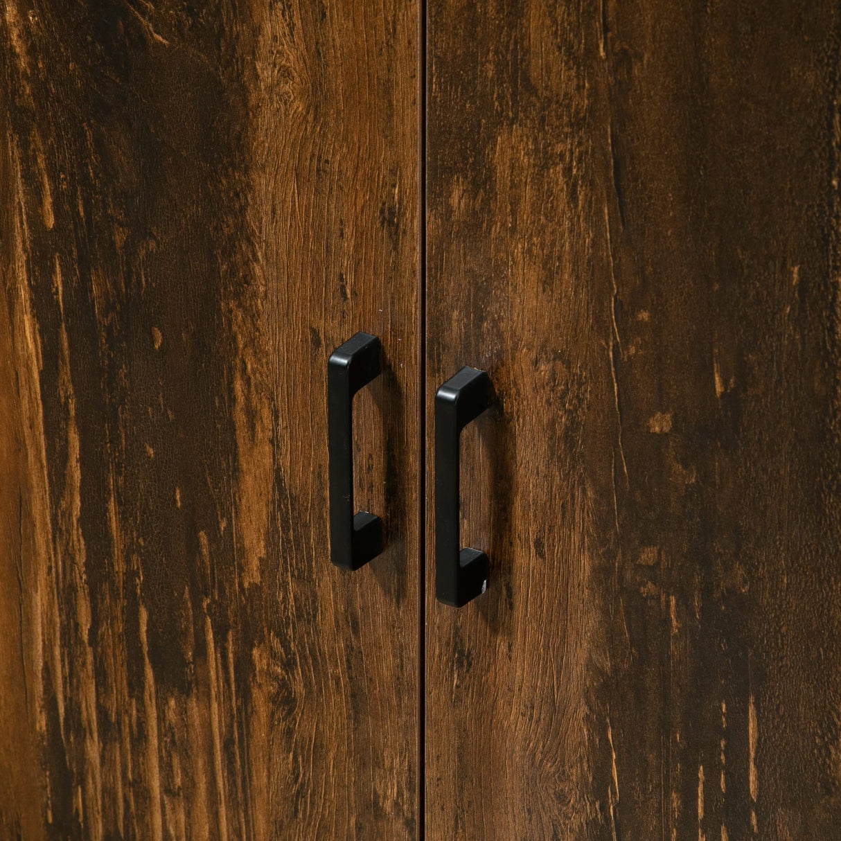 Industrial Buffet Cabinet Sideboard with Doors, Kitchen Storage Cabinet with Adjustable