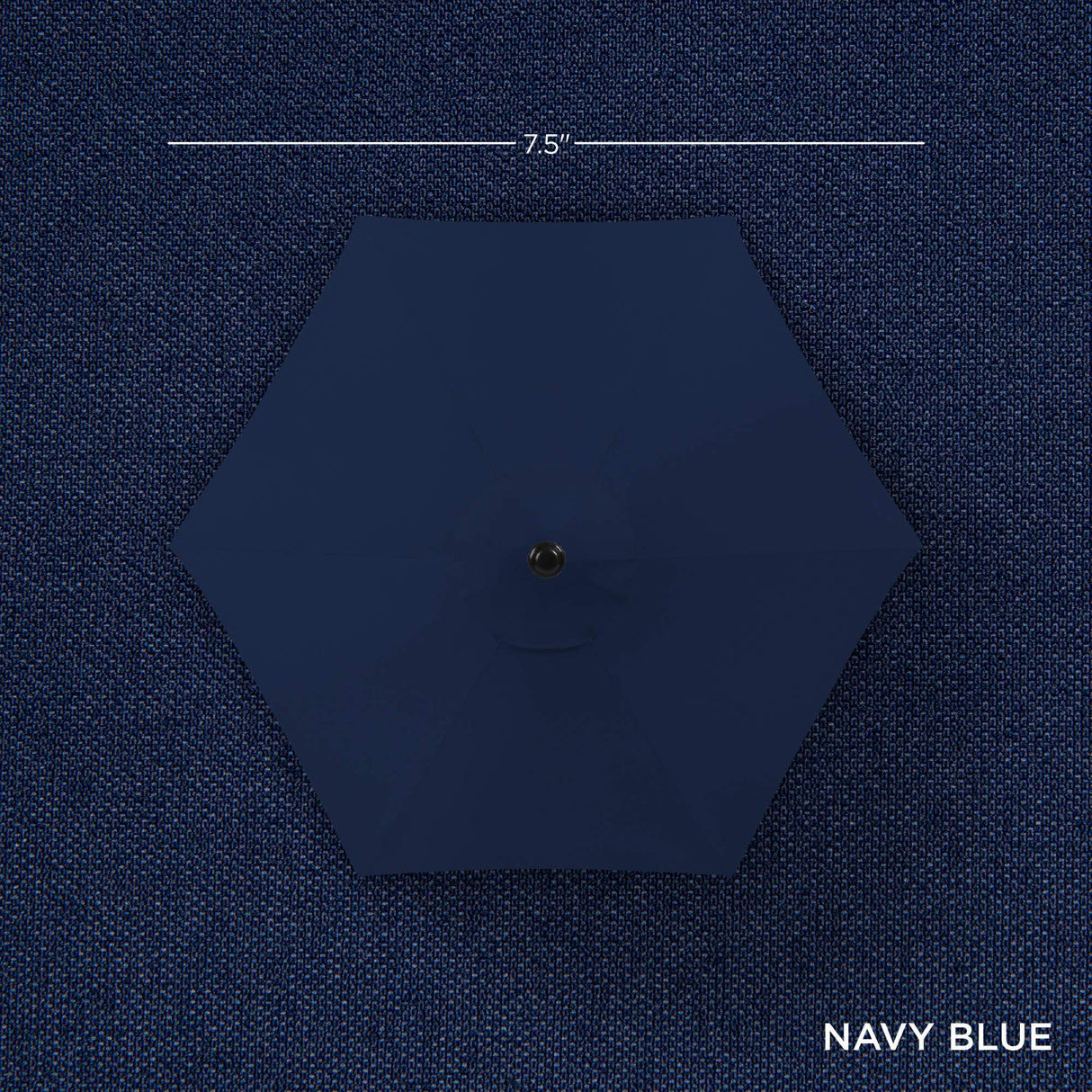 7.5ft Heavy-Duty Round Outdoor Market Table Patio Umbrella w/Steel Pole, Push Button Tilt