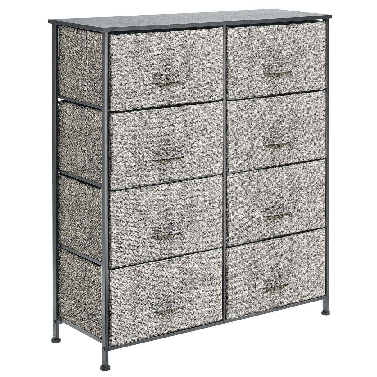 38.31" High Steel Frame/Wood Top Storage Dresser Furniture Unit with 8 Removable