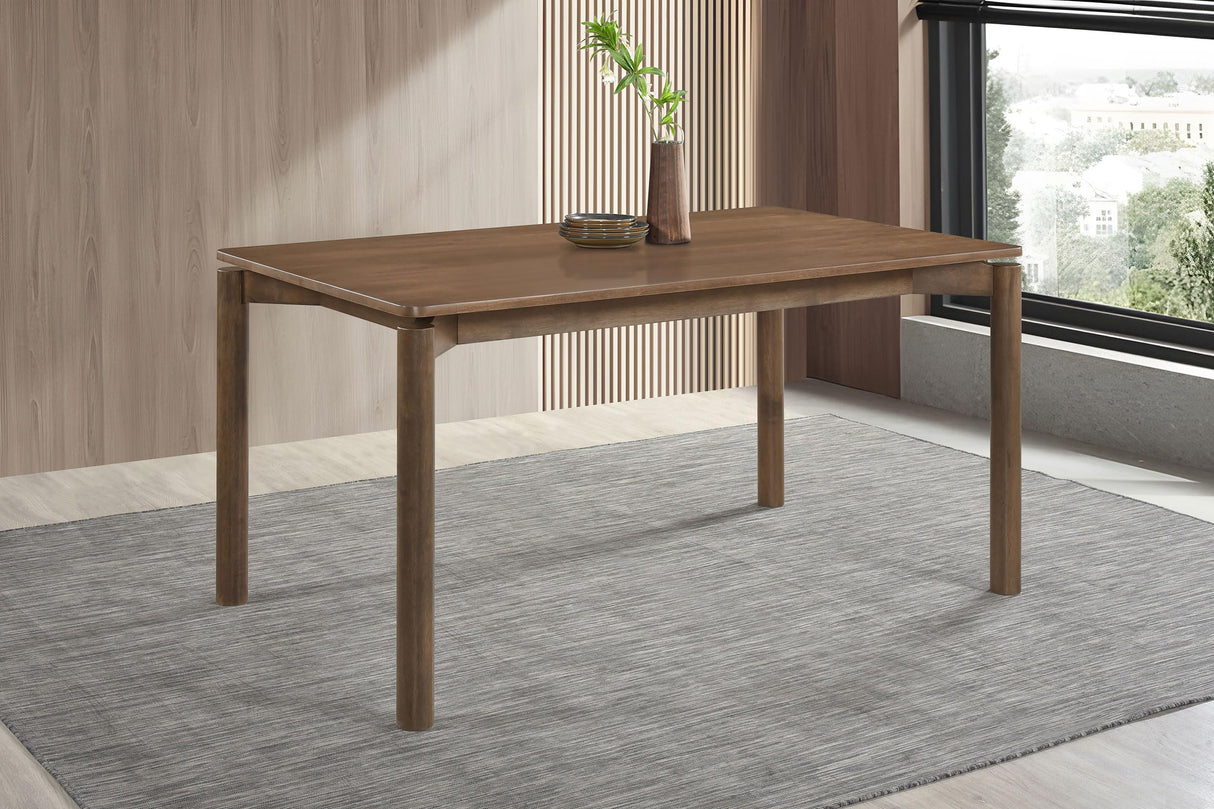 Parkridge 59-Inch Rectangular Dining Table in Natural Walnut Finish